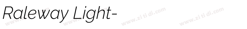 Raleway Light字体转换